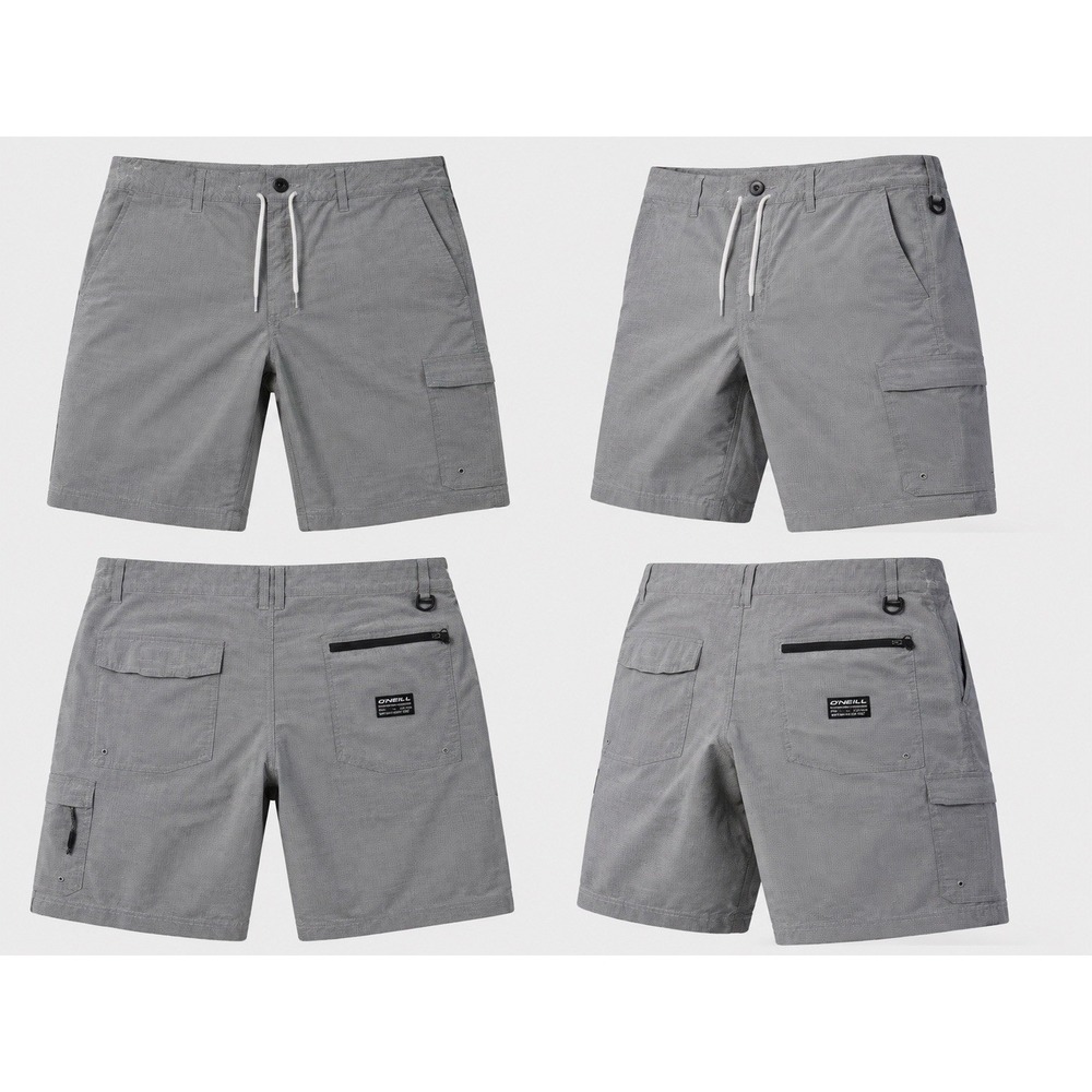 O'Neill Board Shorts Men's 36 Heathered Gray Swim Surfing Beachy Cargo Trunks